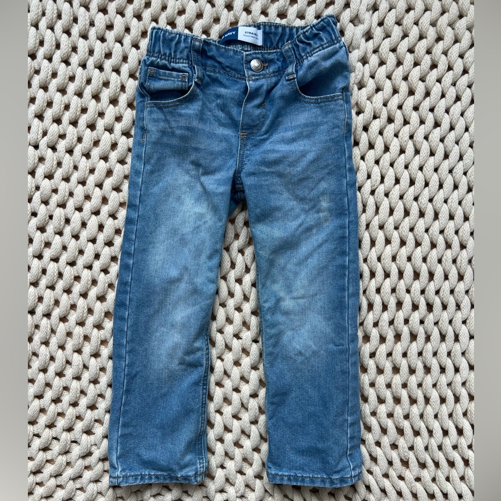 Old Navy straight leg girls 4t jeans with adjustable waist